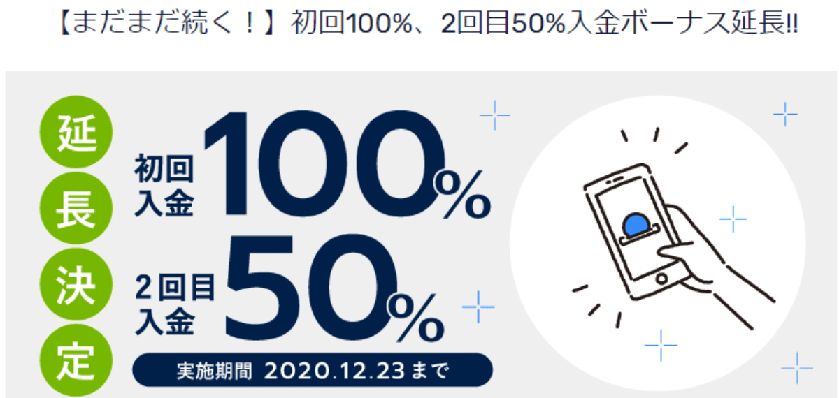 【海外FX】FXGTで初回100%、2回目50%入金キャンペーン延長決定!